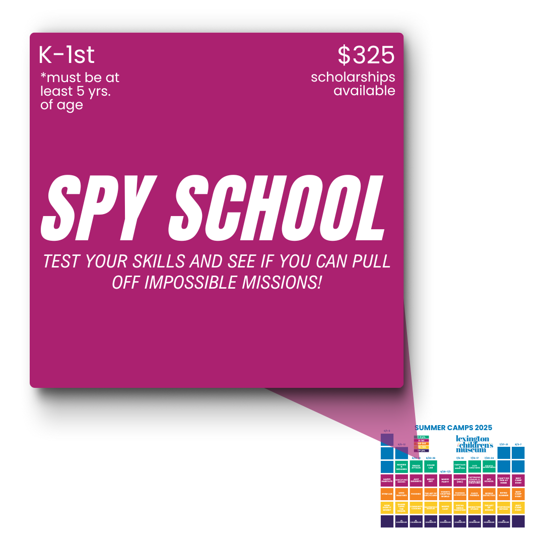 July 20 - 24: spy school (K-1) - logo